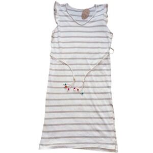 Camillia Made in Italy Sleeveless Striped Dress Size Large  Beach  Sundress